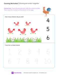 worksheet-Counting-and-number-recognition-(5)---Rooster