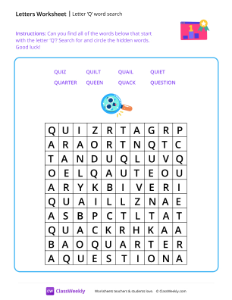 worksheet-Letter-Q-word-search---First-Place