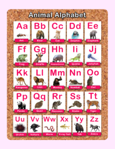 Animal Alphabet Printable (8.5x11)-resource