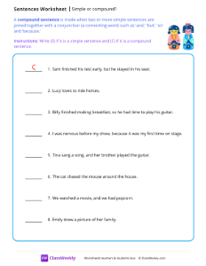 worksheet-Simple-or-compound-sentences---Dolls