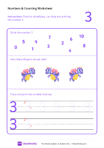 worksheet-Counting-and-Tracing-Numbers:-3