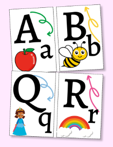 Colorful Alphabet Flash Cards-resource