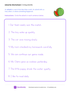 worksheet-Using-Adverbs---Watermelon