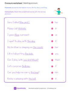 worksheet-Matching-Pronouns---Hula-Hoop