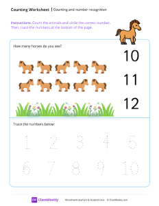 worksheet-Counting-and-number-recognition-(10)---Horse