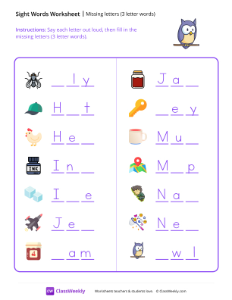 worksheet-Missing-letters-(3-letter-words)---Owl