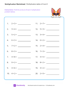 worksheet-Multiplication-tables-(2-and-3)---Truck