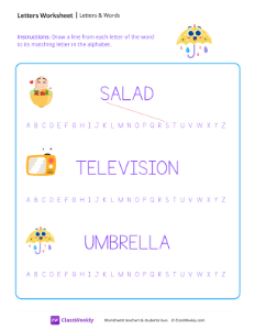 worksheet-Letters-&-Words---Umbrella