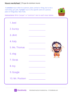 worksheet-Proper-&-Common-Nouns---Cactus