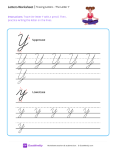 worksheet-Cursive-Y