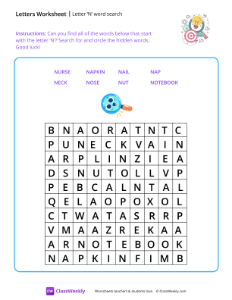 worksheet-Letter-N-word-search---Bullseye