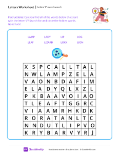 worksheet-Letter-L-word-search---Great-Find