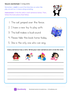 worksheet-Writing-verbs---Think