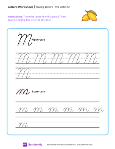 worksheet-Cursive-M