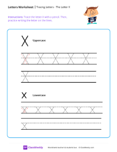 worksheet-Tracing-Letters---The-Letter-X