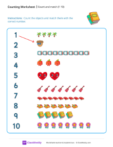 worksheet-Count-and-Match-(1-10)---Books