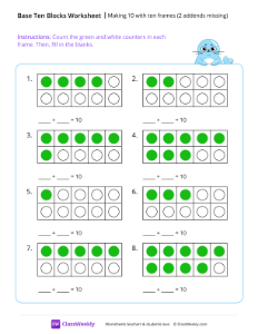 worksheet-Making-10-with-ten-frames-(2-addends-missing)---Seal