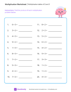 worksheet-Multiplication-tables-(2-and-3)---Brain