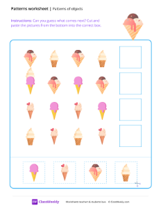 worksheet-Patterns-of-objects---Ice-Cream