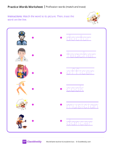 worksheet-Profession-words-(match-and-trace)---Chef