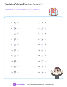 worksheet-Rounding-to-the-nearest-10---Dizzy