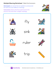 worksheet-Match-the-homonyms---Trip