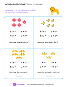 worksheet-Meaning-of-multiplication---Lion