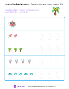 worksheet-Tracing-&-counting-numbers-in-sequence-(1-5)---Palm-Tree