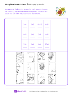 worksheet-Multiply-by-4-and-6---Sea-Turtle