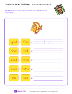 worksheet-Write-the-compound-words---Daydream