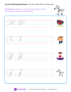 worksheet-Cursive-Letters-W-to-Z---Uppercase