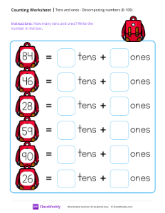 worksheet-Tens-and-ones---Decomposing-numbers-(0-100)---Backpack