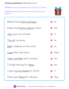 worksheet-Matching-Pronouns---Present