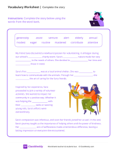 worksheet-Complete-the-story---Kind-Sara