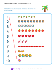 worksheet-Count-and-Match-(1-10)---Palm-Tree
