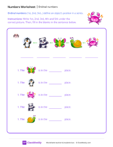 worksheet-Ordinal-Numbers---Pink-Crab