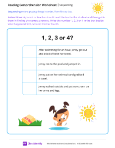 Sequencing - Smiley Sun-worksheet