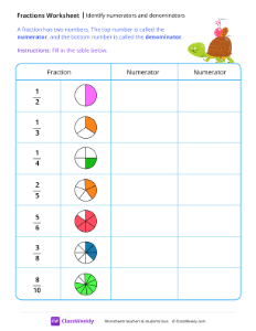 worksheet-Identify-numerators-and-denominators---Turtle