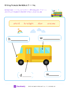 worksheet-Labelling---Bus