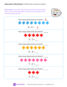 worksheet-Subtract-by-crossing-out-objects---Laugh