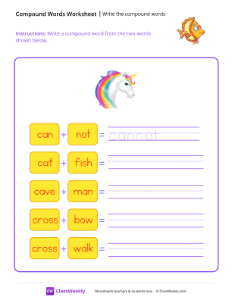 worksheet-Write-the-compound-words---Goldfish