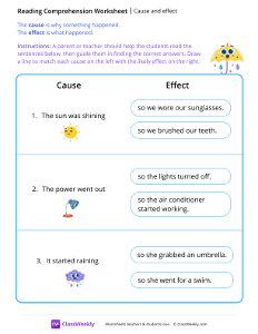 worksheet-Cause-and-effect---Umbrella