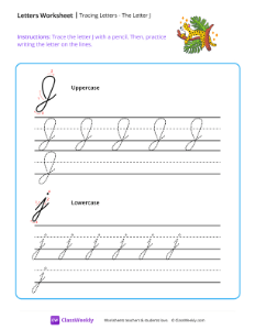 Cursive J-worksheet