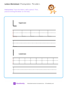 worksheet-Tracing-Letters---The-Letter-L