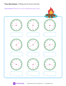 worksheet-Telling-time-(5-minute-intervals)---Fire