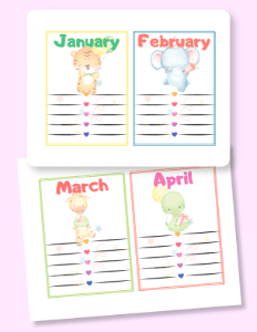 worksheet-Class-Birthday-Months