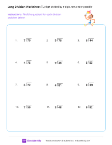 worksheet-2-digit-divided-by-1-digit-(remainder-possible)---Olympics