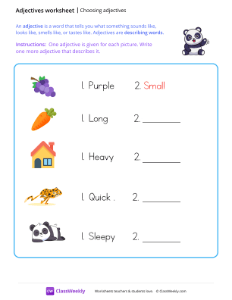 worksheet-Choosing-Adjectives---Panda