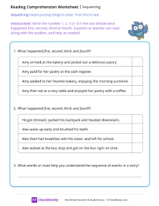 Sequencing - Owl-worksheet