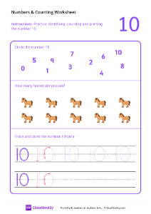 worksheet-Counting-and-Tracing-Numbers:-10